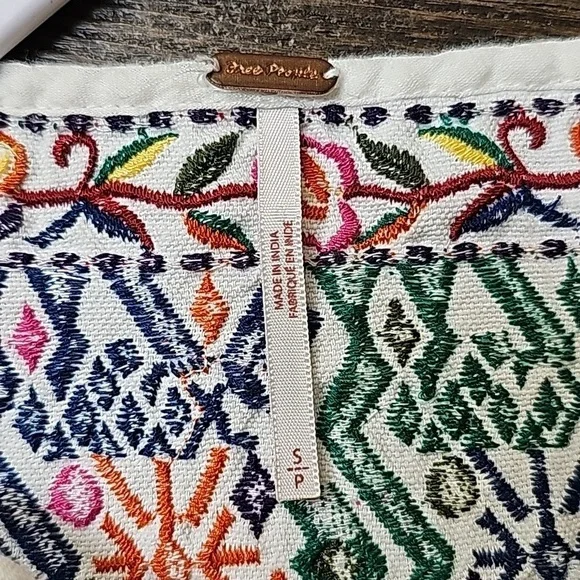 Free People Lohri Embroidered Tassel Top Size S - Picture 14 of 16